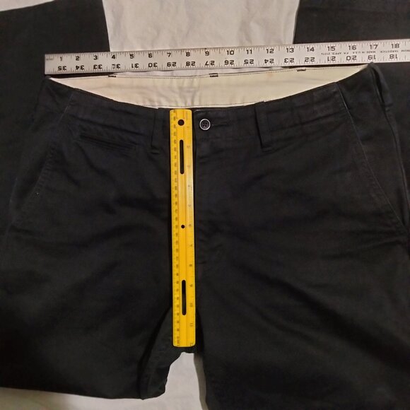 Uniqlo Mens Chino Pants Black 34x34 (Actual Size 34x27) 100% cotton - Picture 2 of 6